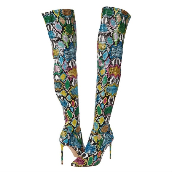 Steve Madden Viktory thigh high boot bright snake - Picture 7 of 12